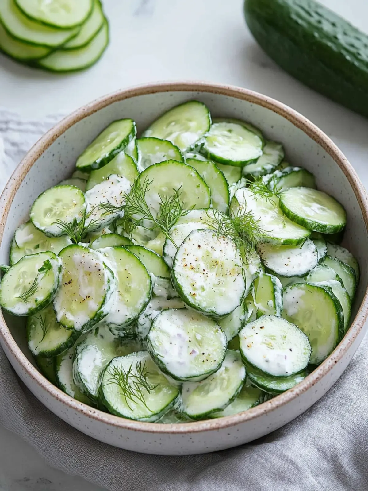 creamy cucumber salad recipe