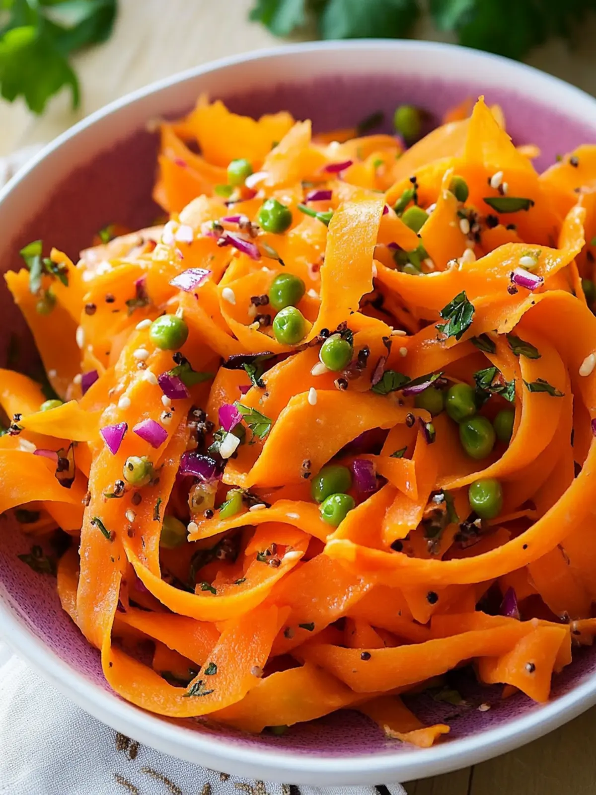 Carrot ribbon salad recipe