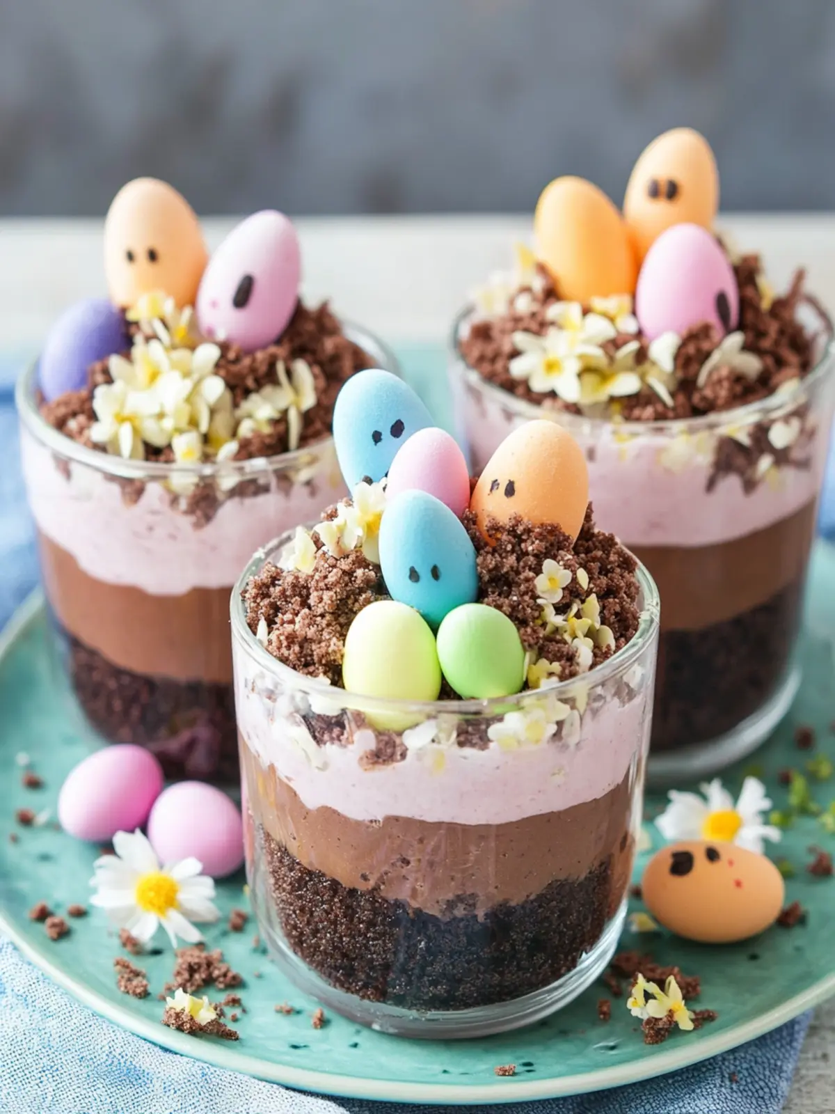 Easter Pudding Dirt Cups