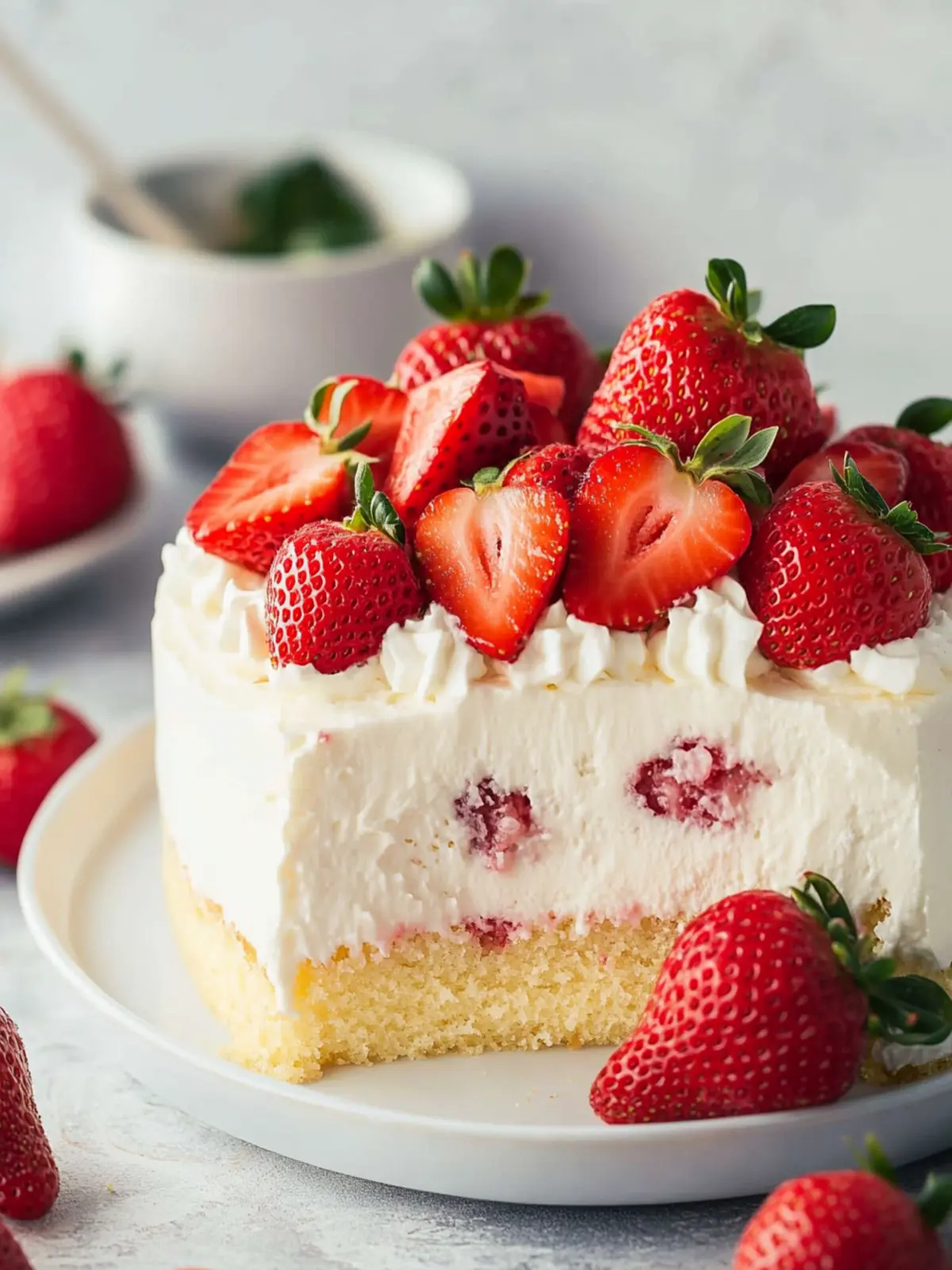strawberry poke cake