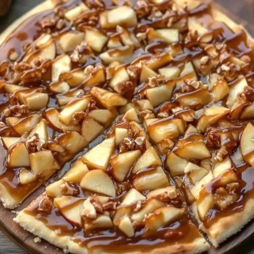 Caramel Apple Dessert Pizza