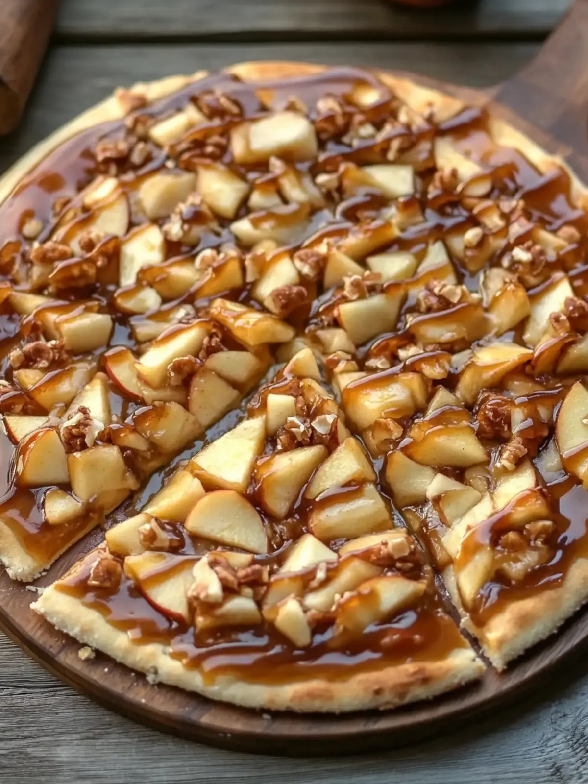 Indulge in Caramel Apple Dessert Pizza Bliss Today