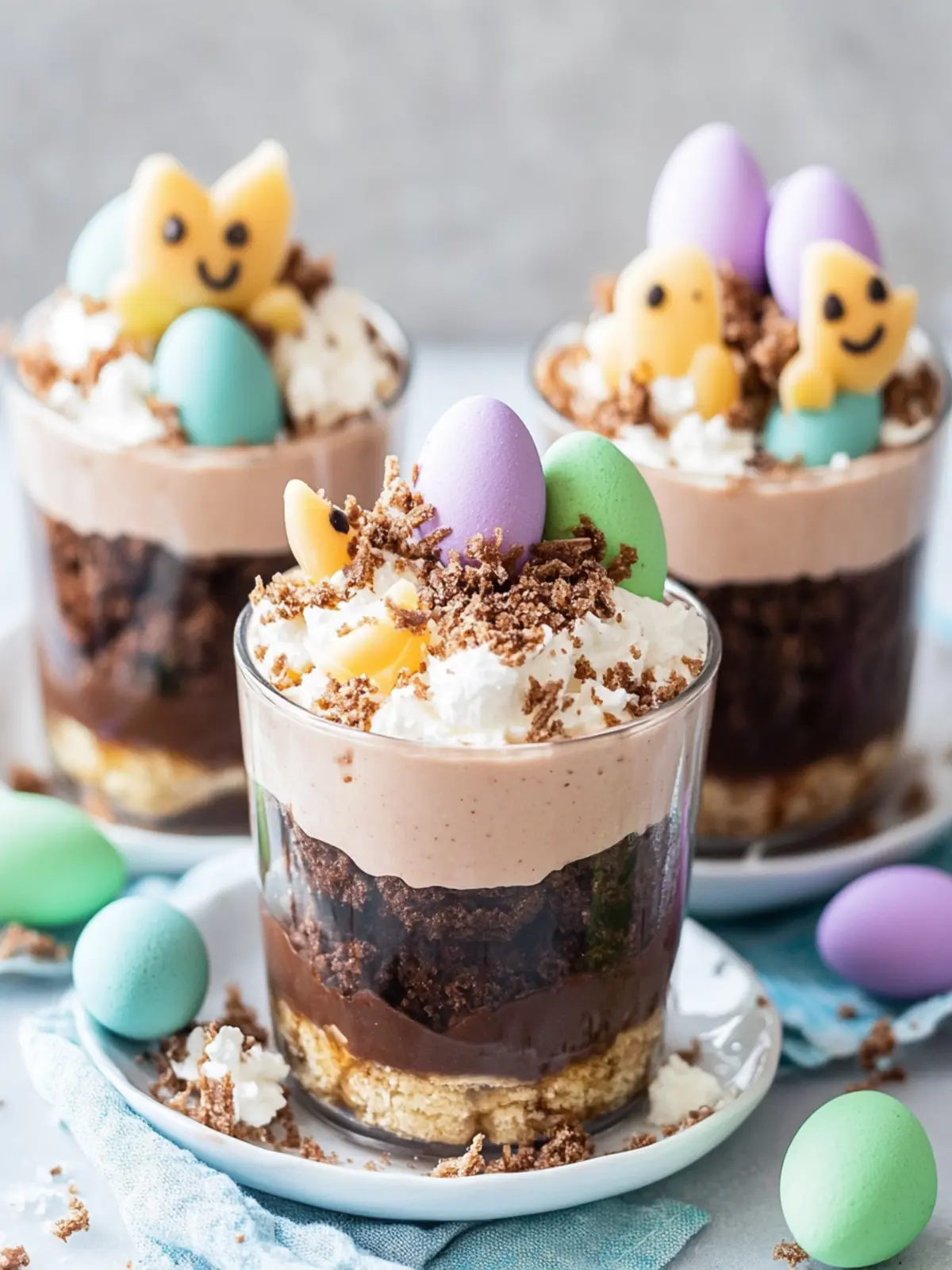 Easter Pudding Dirt Cups