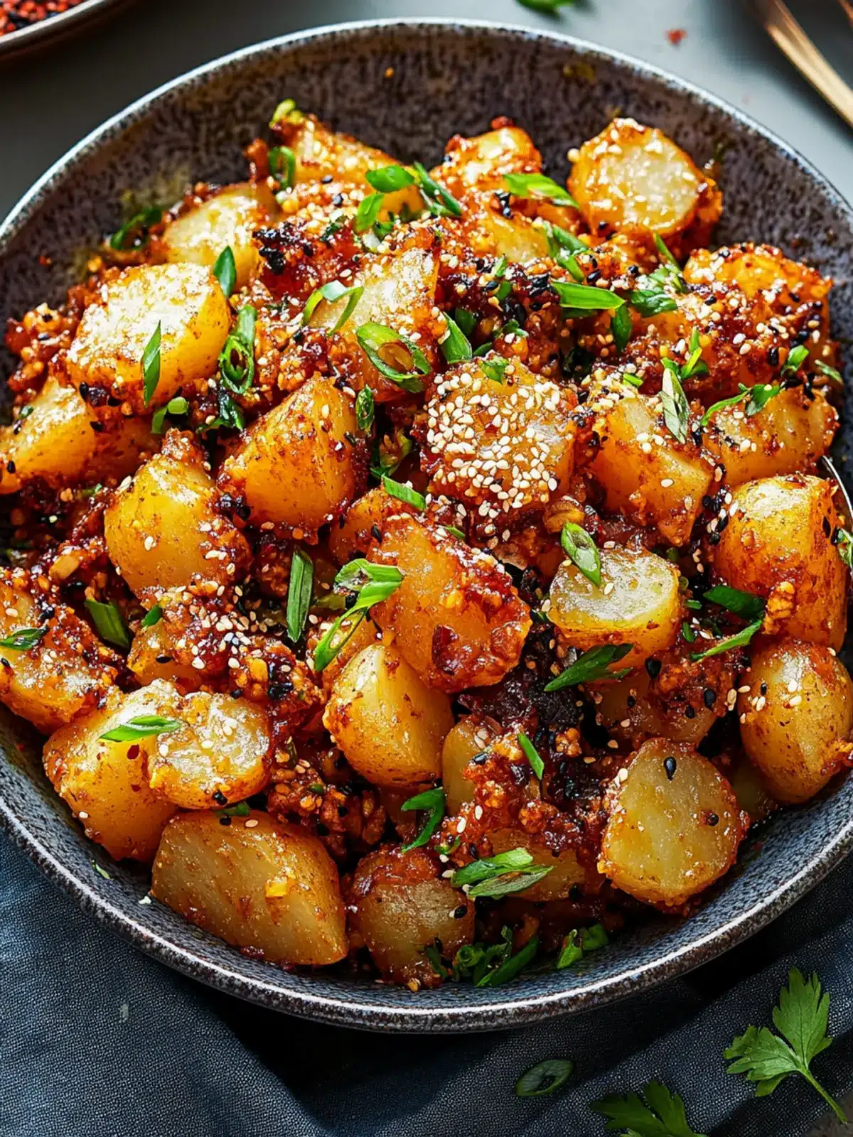 Delicious Crispy Gochujang Potato Salad for Flavor Lovers