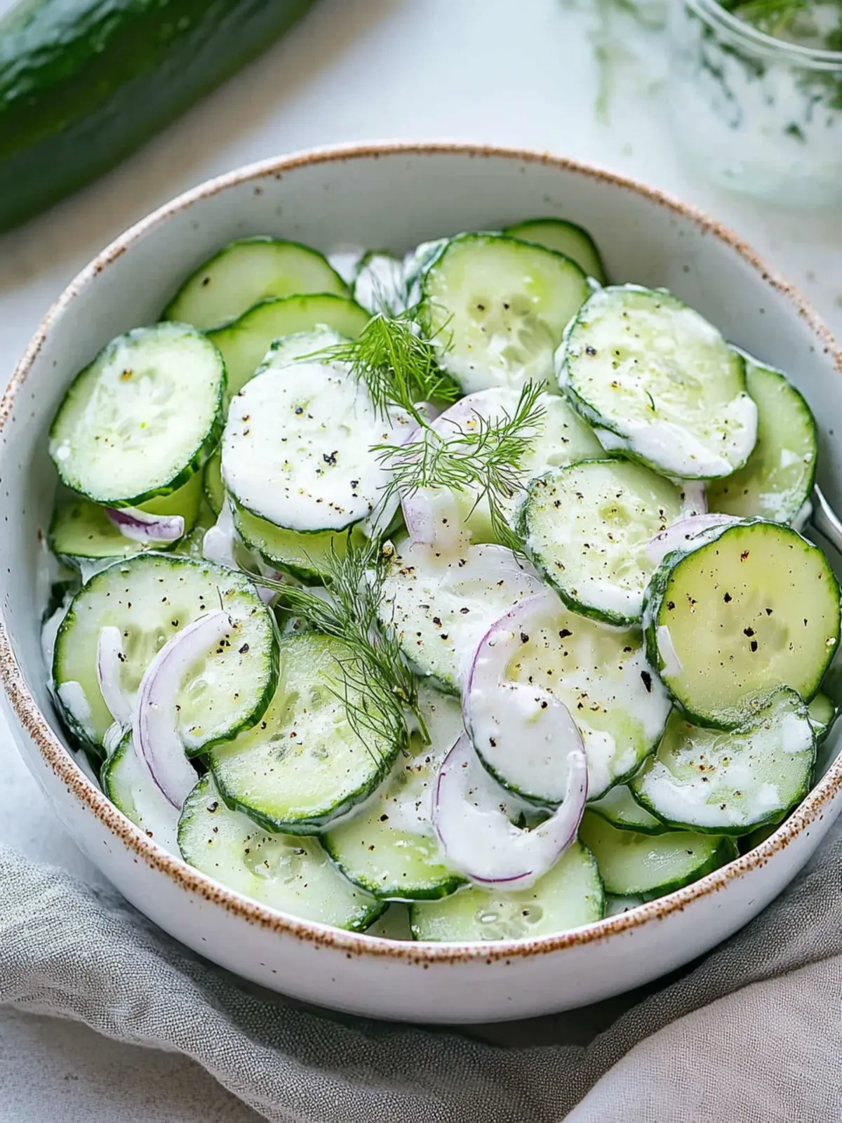 creamy cucumber salad recipe
