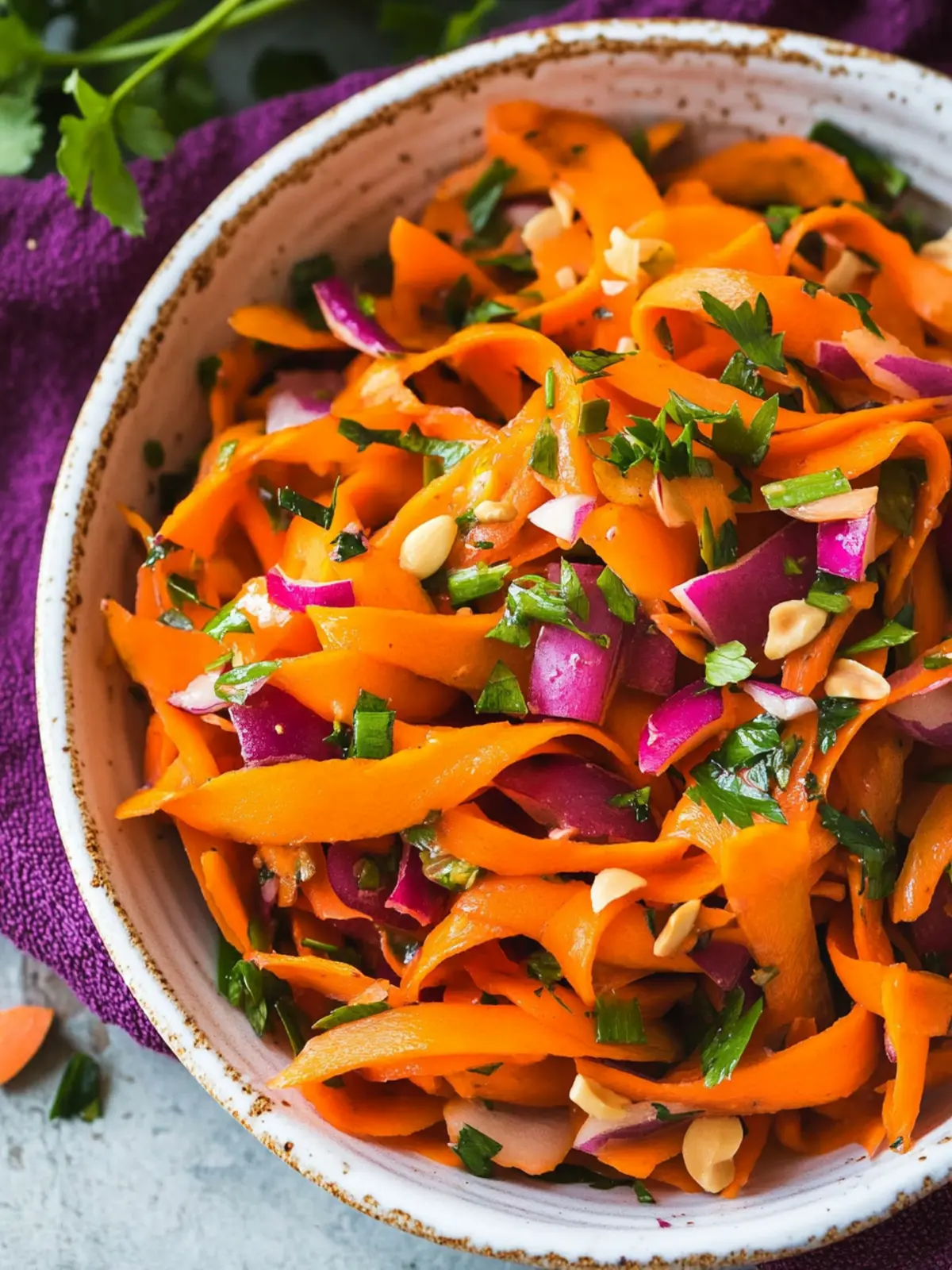 Carrot ribbon salad recipe