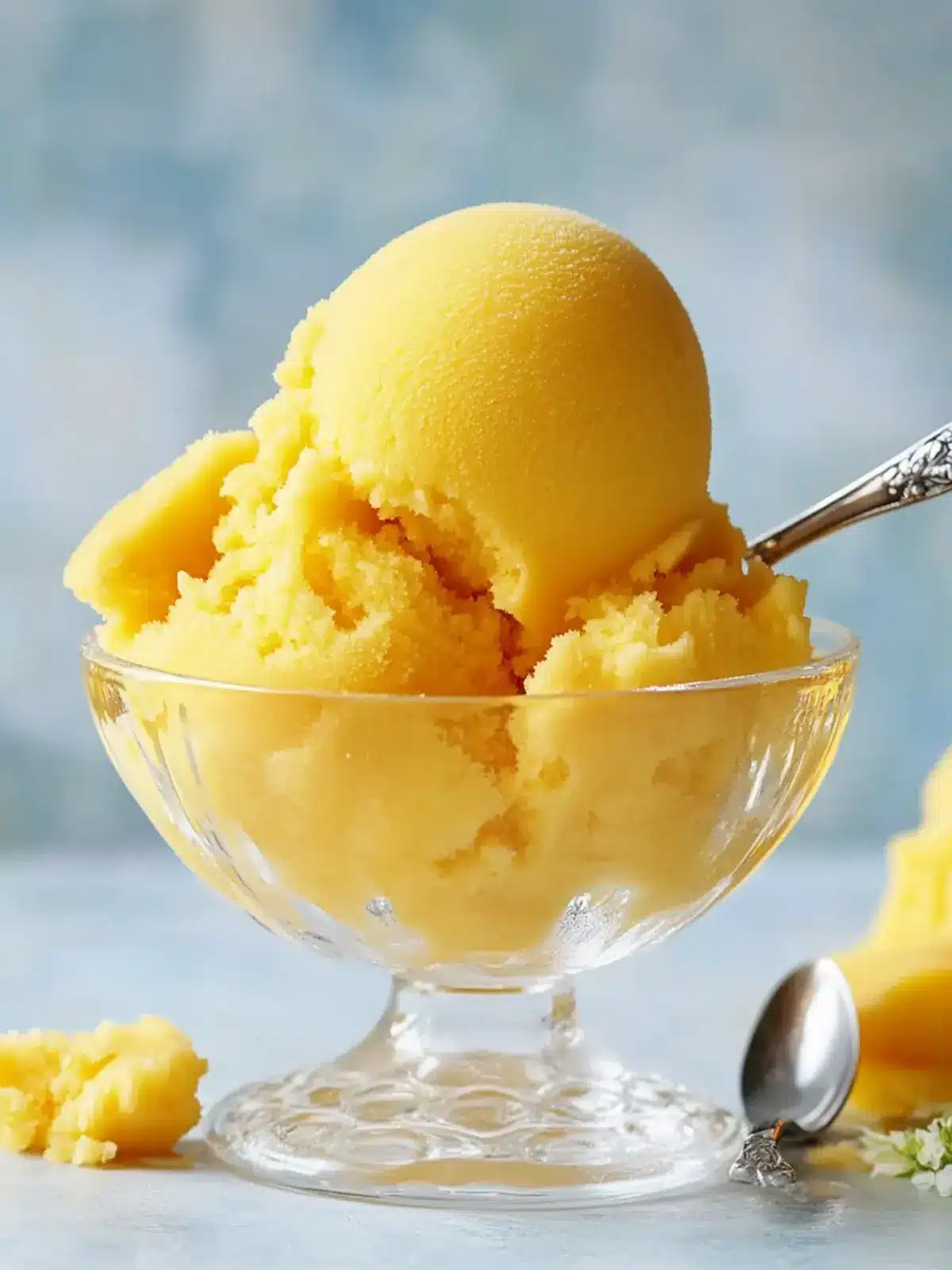 Creamy Mango Sorbet: Refreshing Treat for Hot Days