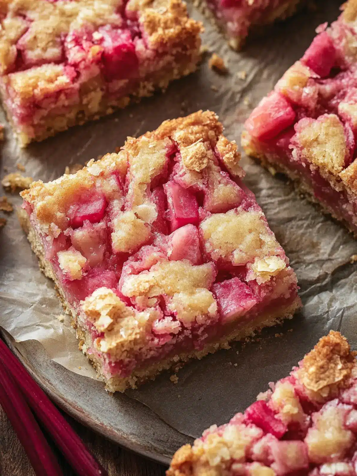 Rhubarb bars recipe