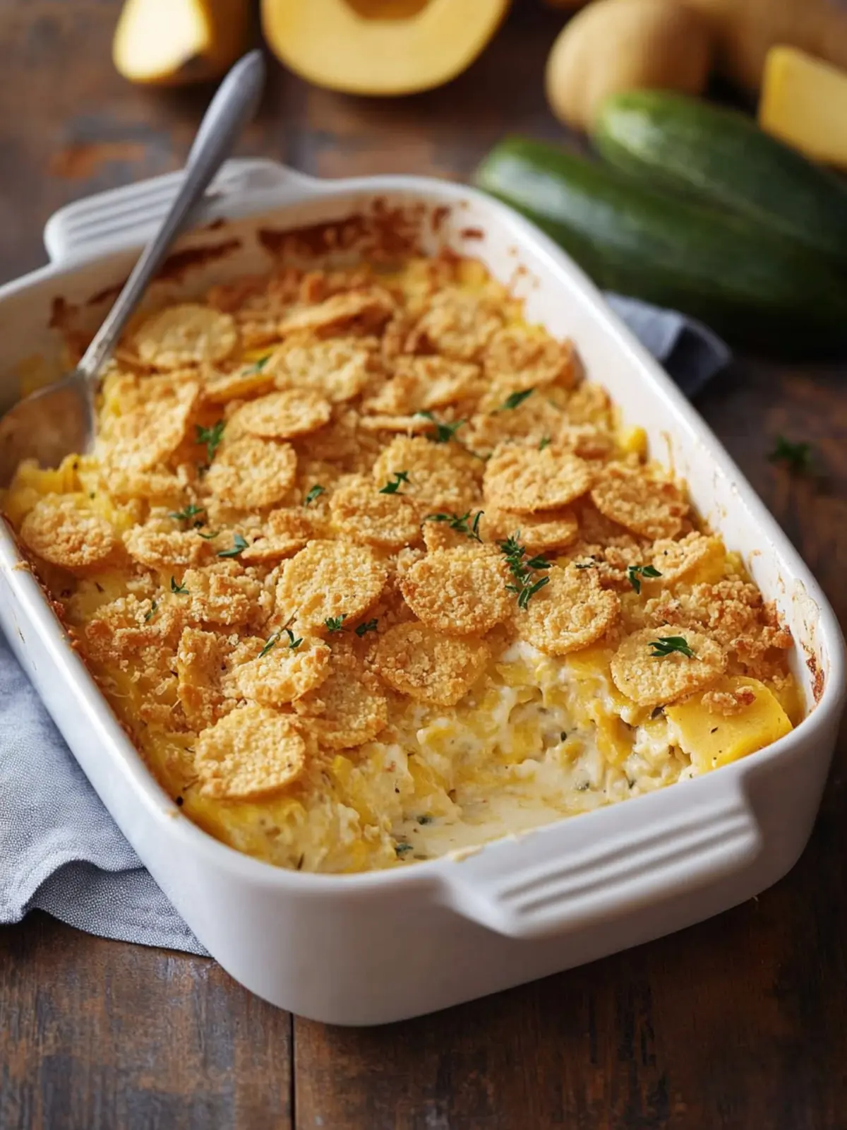 Savory Squash Casserole with Ritz Crackers for Cozy Nights