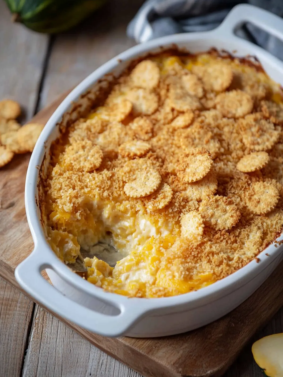 squash casserole with ritz crackers