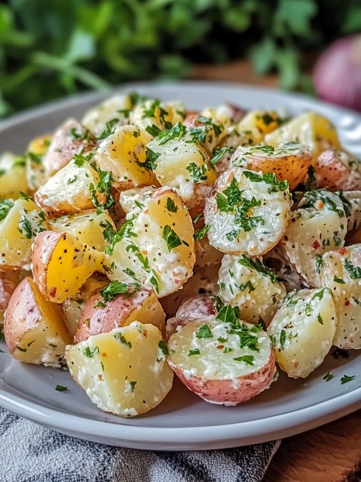 Classic French Potato Salad – No Mayo, Bursting with Flavor