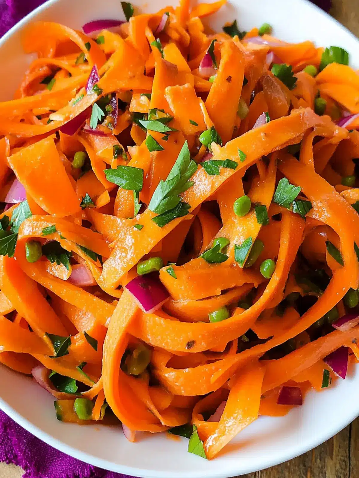 Carrot ribbon salad recipe
