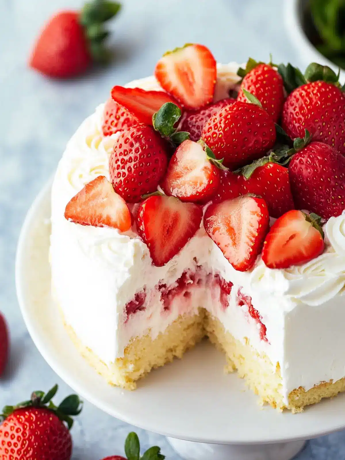 strawberry poke cake