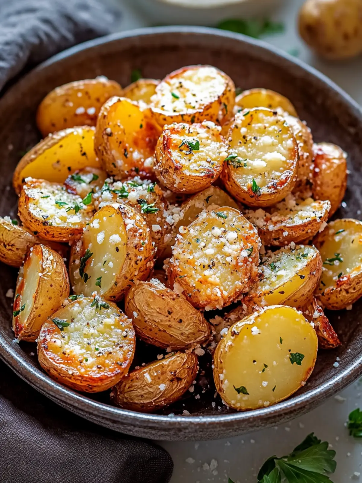 Savory Roasted Garlic Butter Parmesan Potatoes You’ll Love