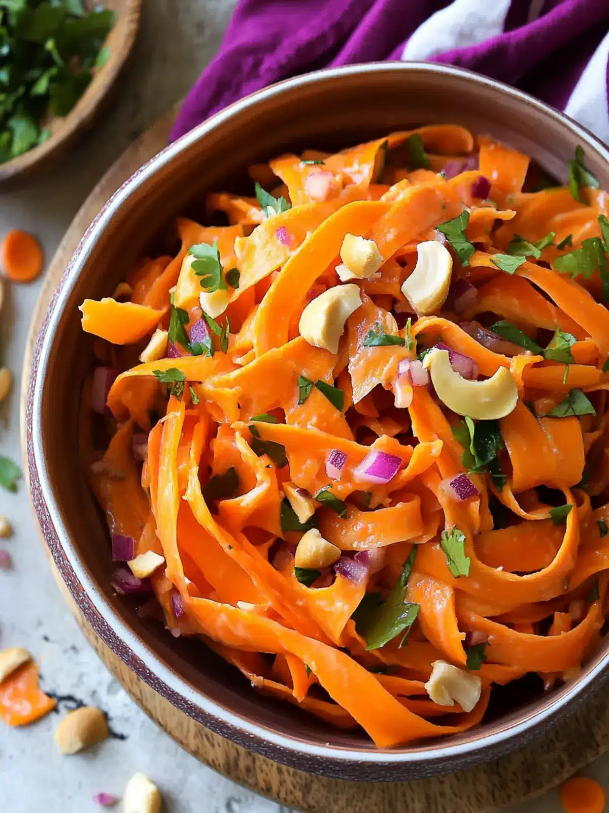 Carrot ribbon salad recipe