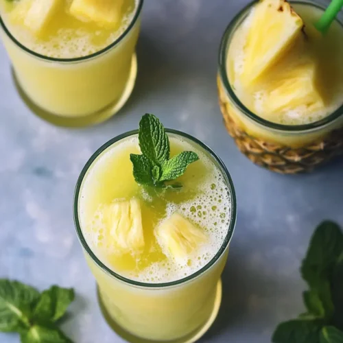 Pineapple Mint Agua Fresca
