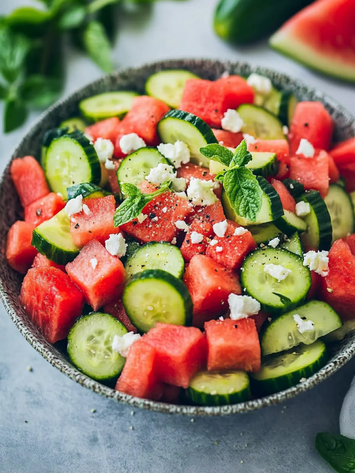 watermelon cucumber salad