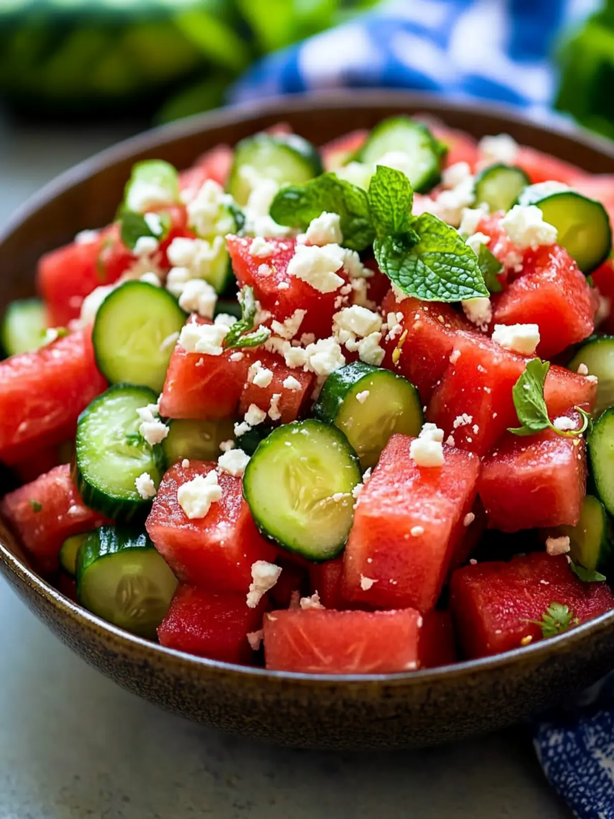 watermelon cucumber salad