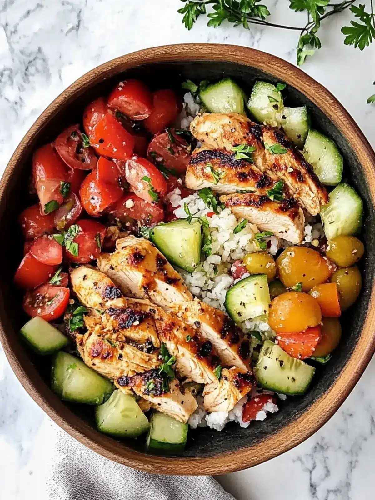Savor Vibrant Greek Chicken Bowls for Fresh Flavor Bliss