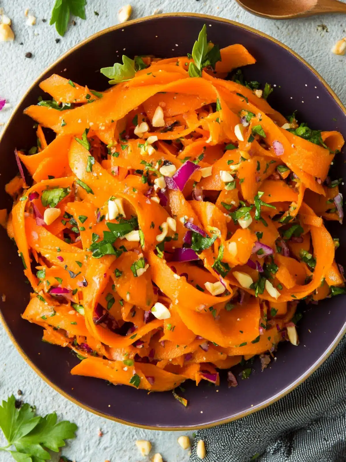 Carrot ribbon salad recipe