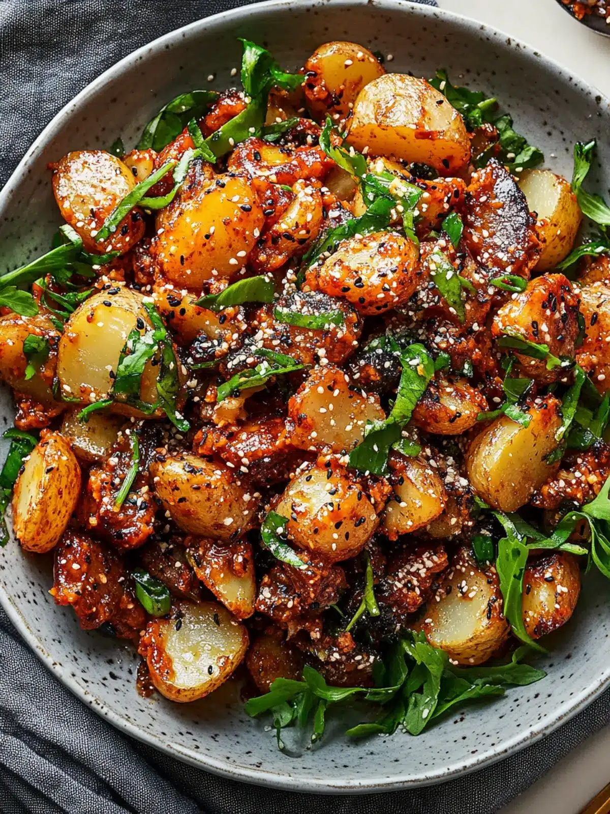 Crispy Gochujang Potato Salad