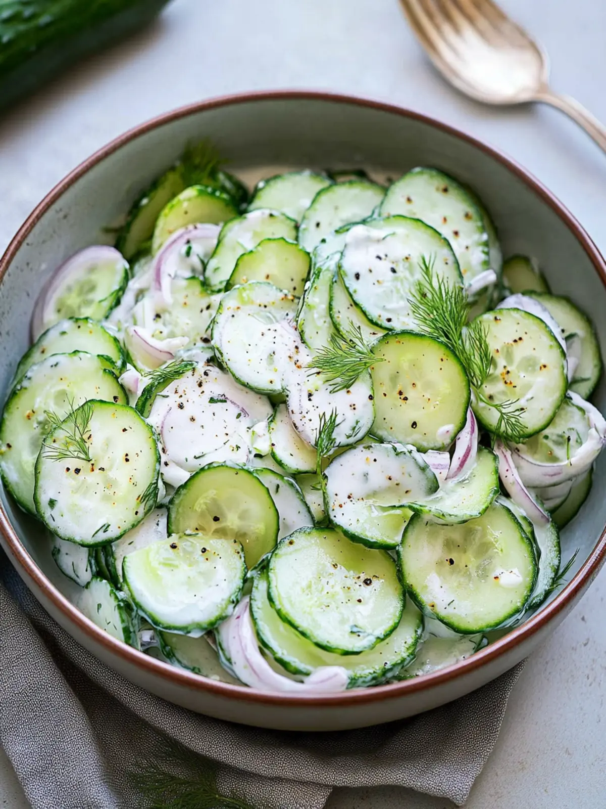 creamy cucumber salad recipe