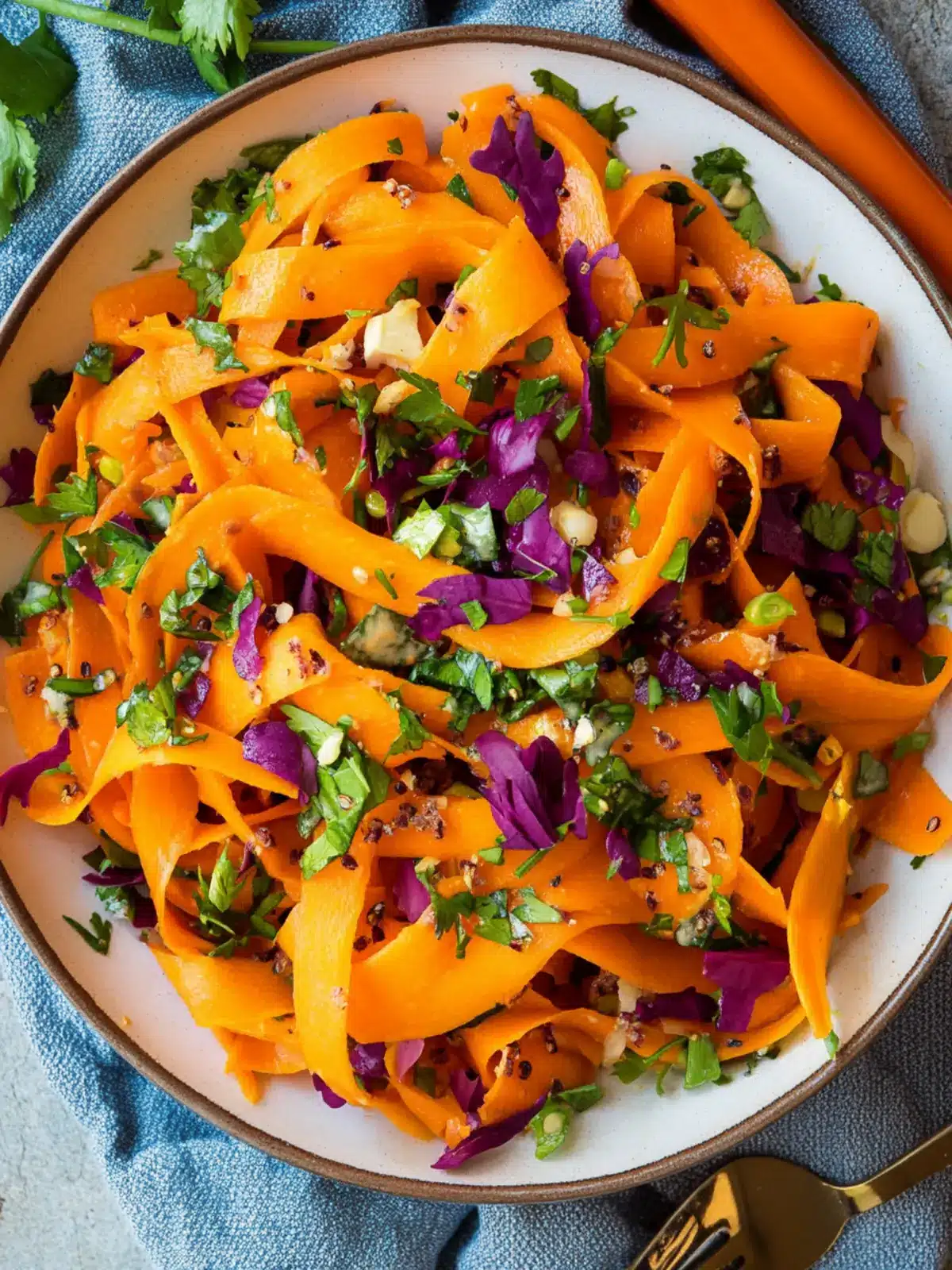 Carrot ribbon salad recipe