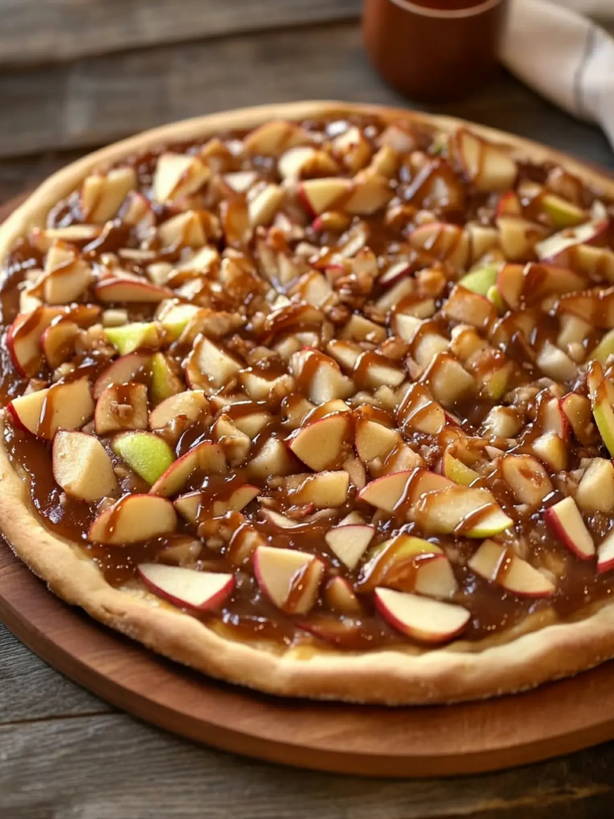 Caramel Apple Dessert Pizza