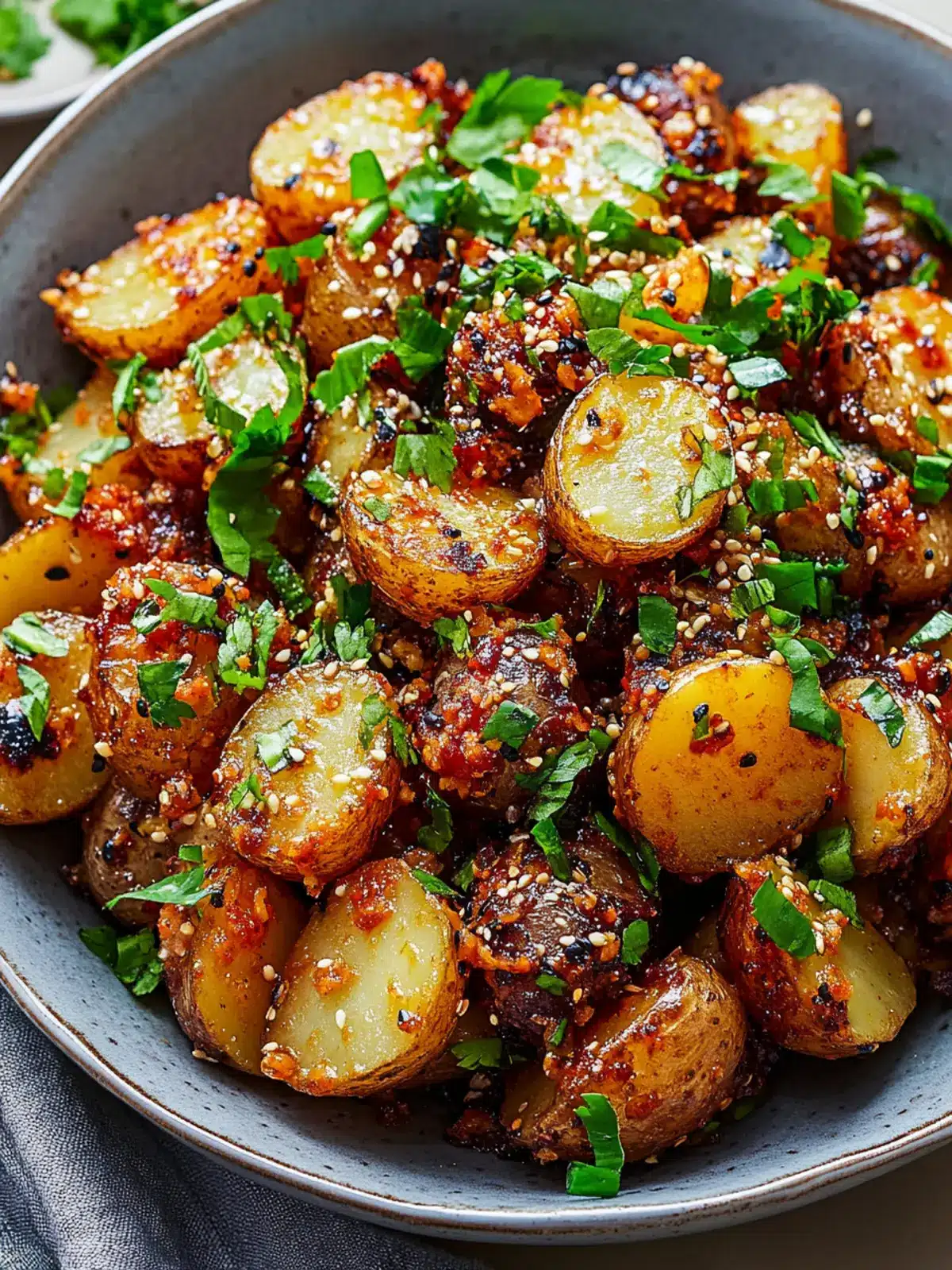 Crispy Gochujang Potato Salad