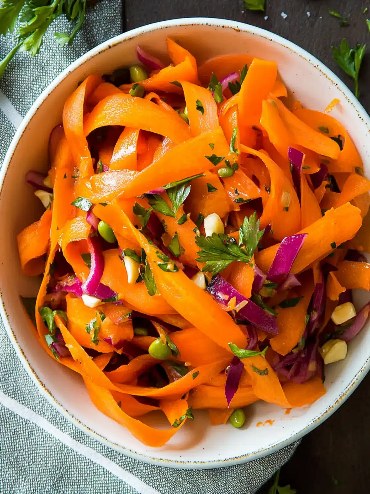 Carrot ribbon salad recipe