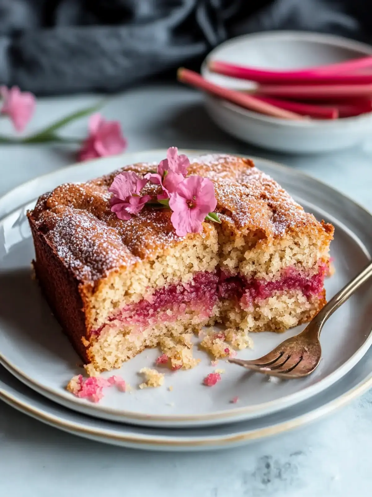 Rhubarb cake recipe