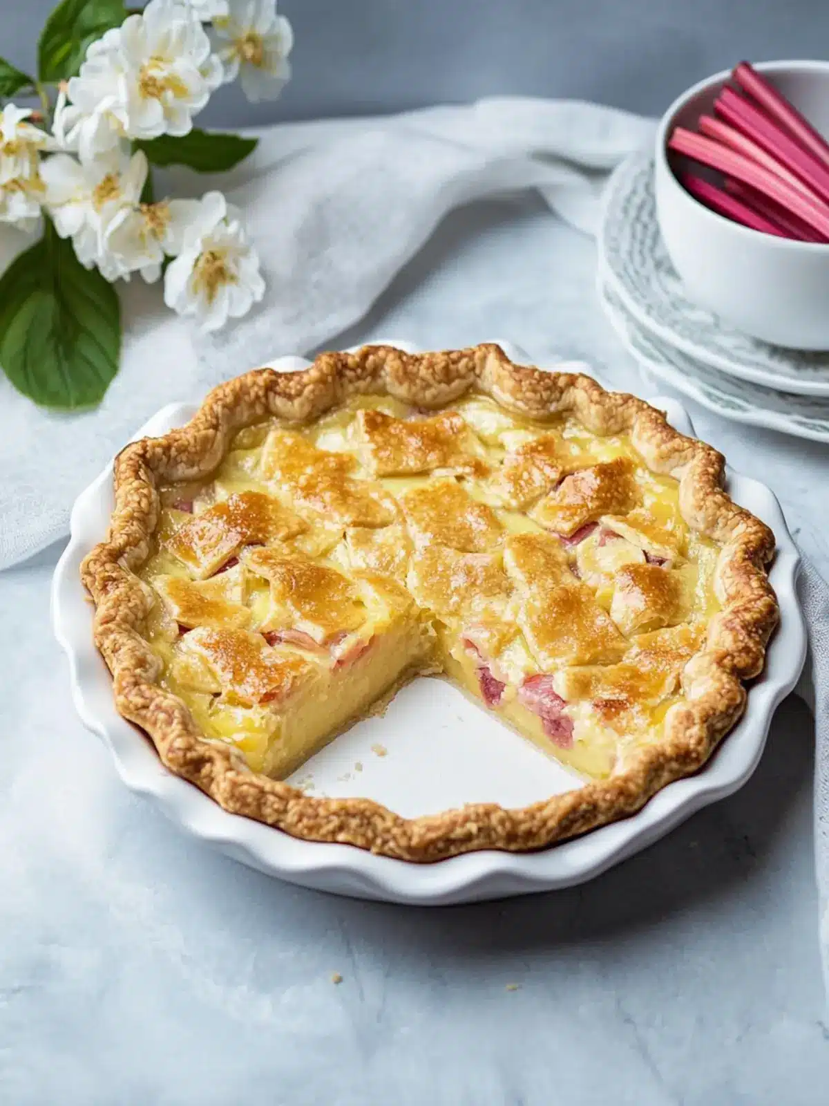 Mouthwatering Rhubarb Custard Pie That Elevates Your Desserts