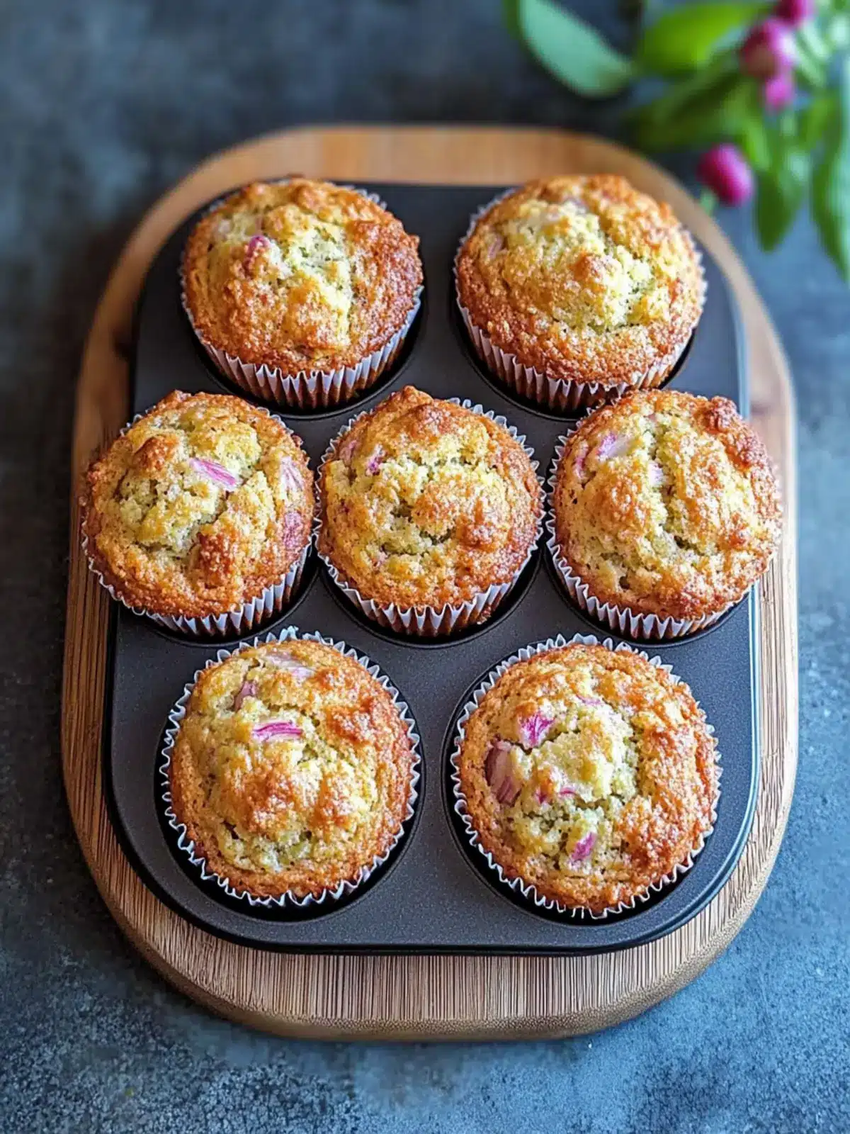 Rhubarb muffins recipe