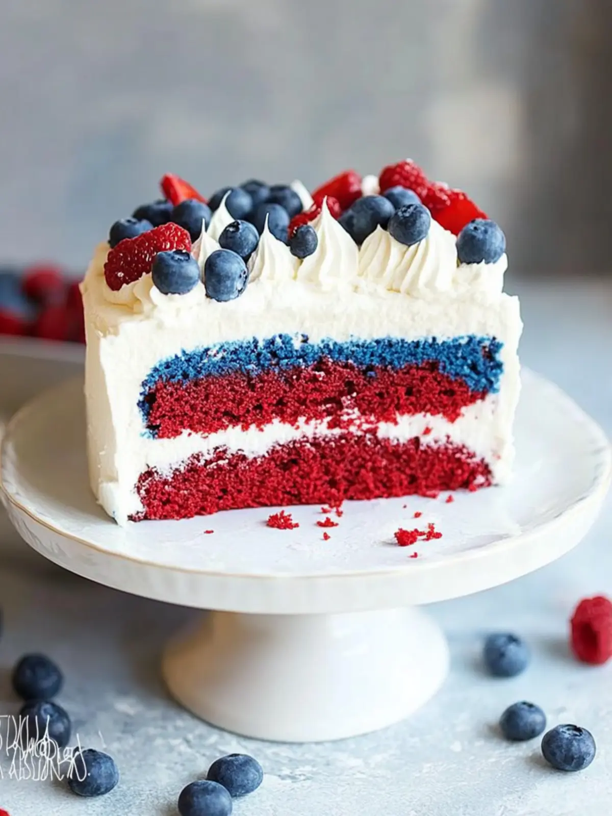 Red white and blue cake recipe