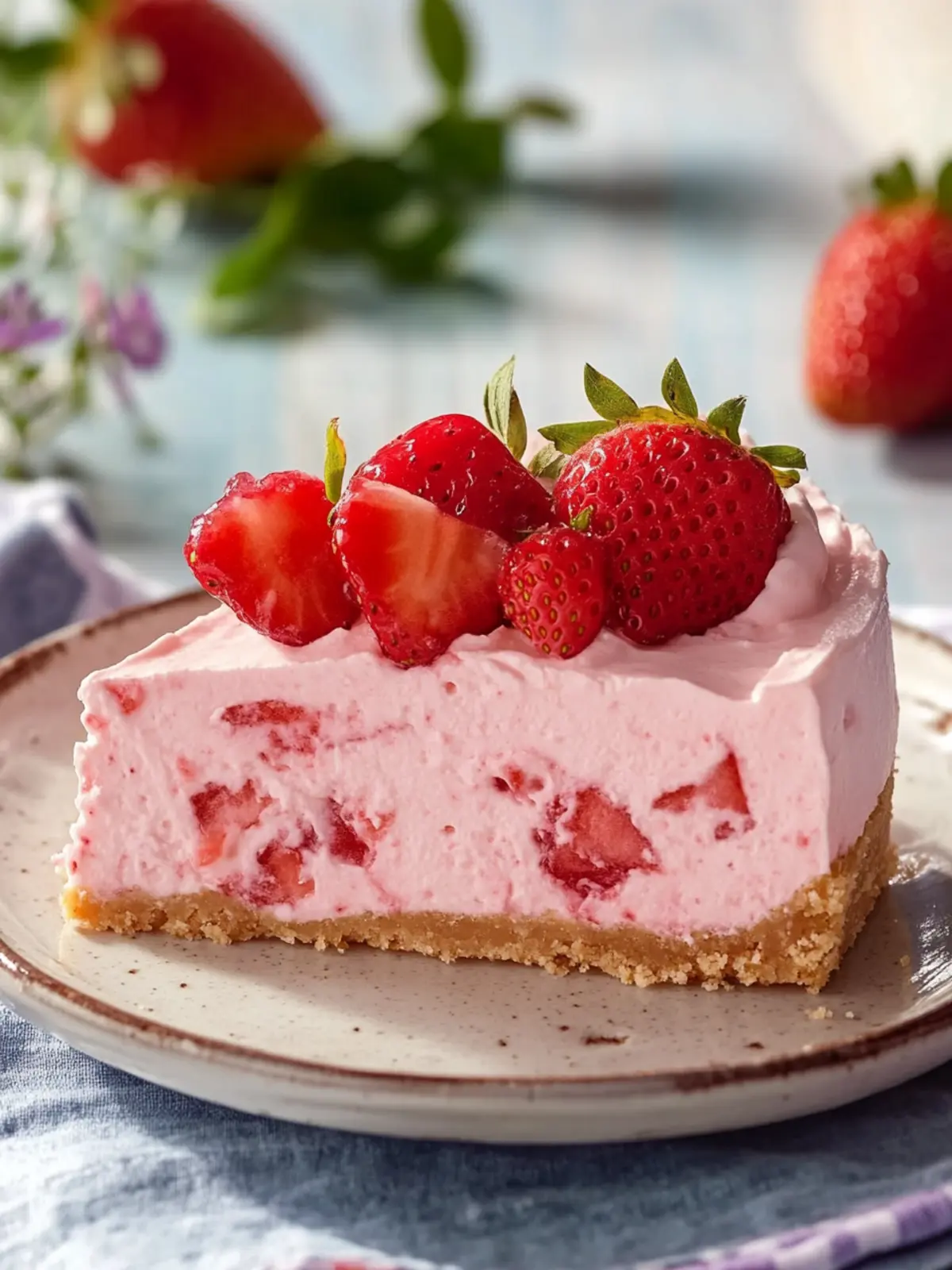 No bake strawberry cheesecake recipe