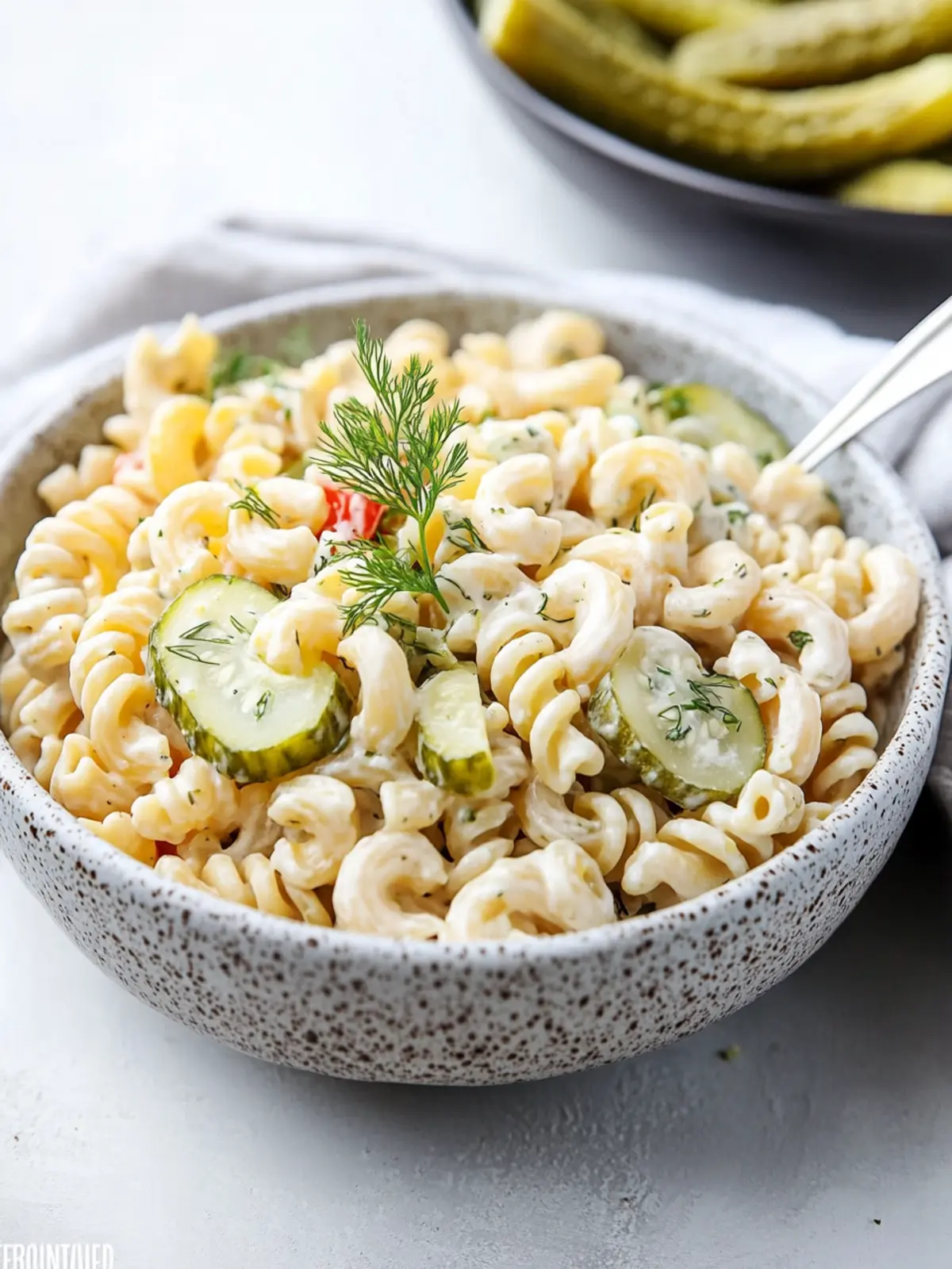 Dill pickle pasta salad recipe