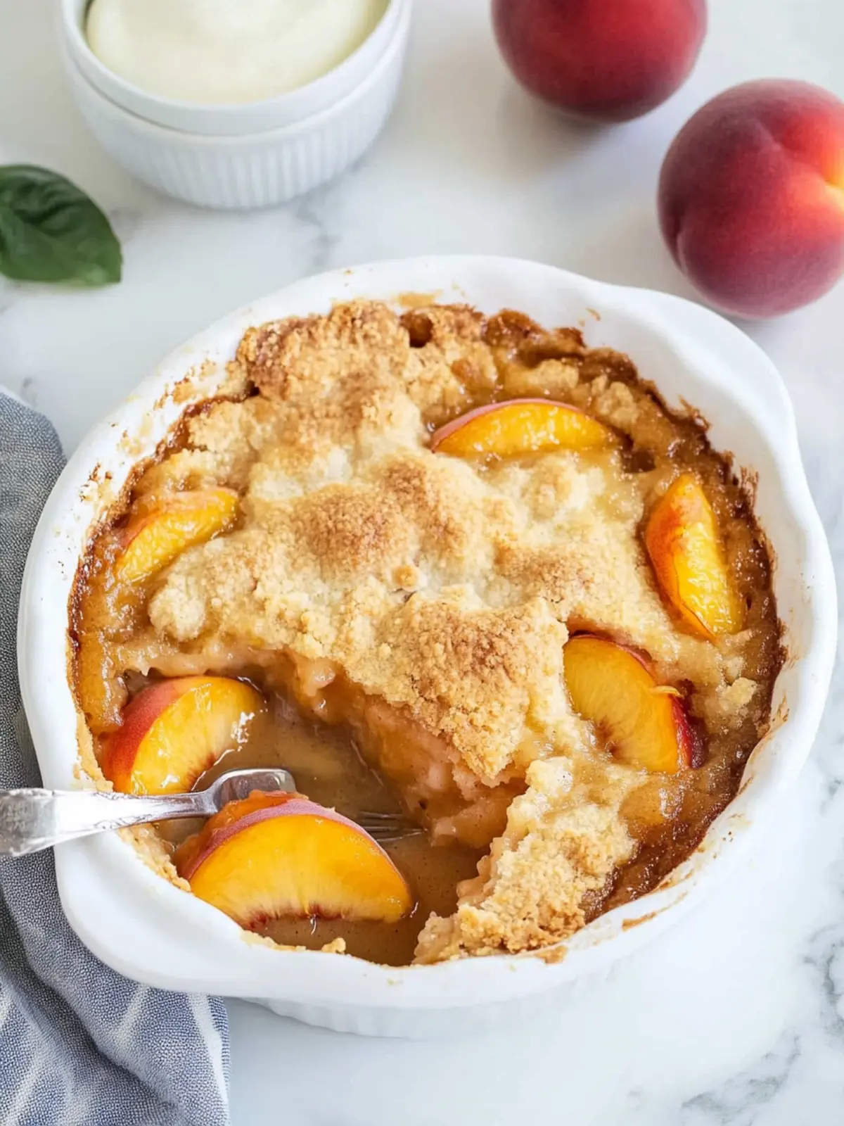 Quick peach cobbler recipe