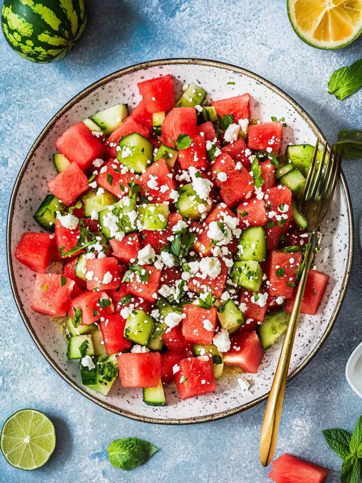 Watermelon salad recipe