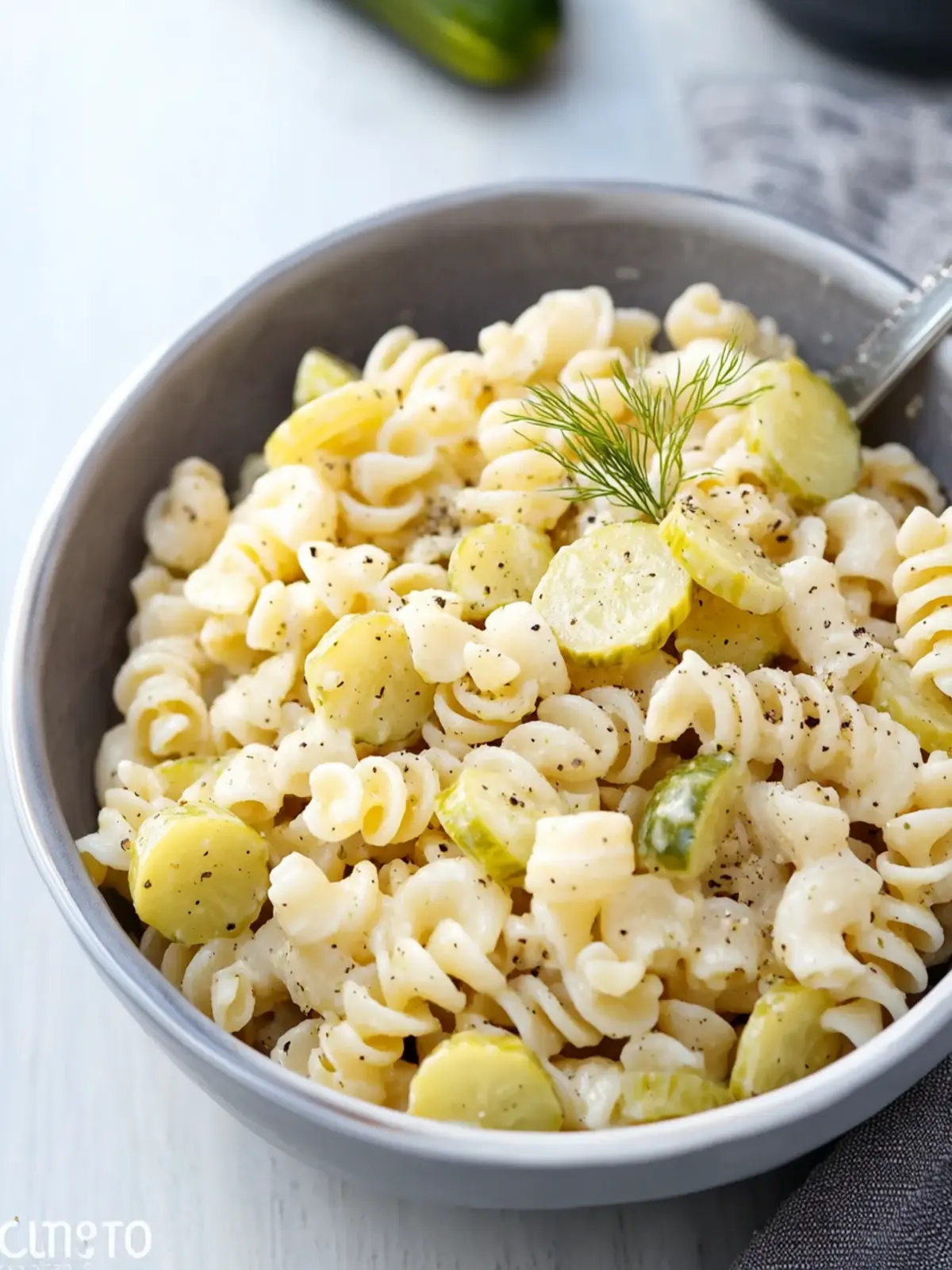 Dill pickle pasta salad recipe