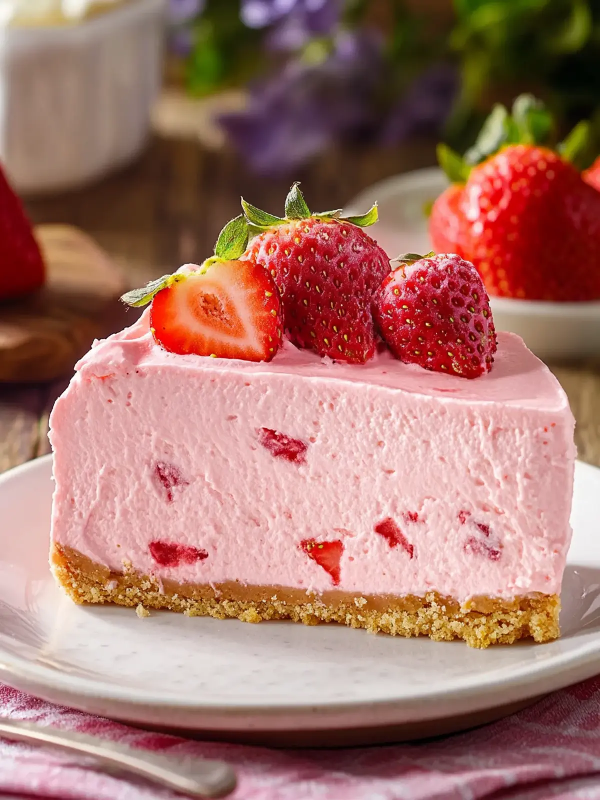 No bake strawberry cheesecake recipe