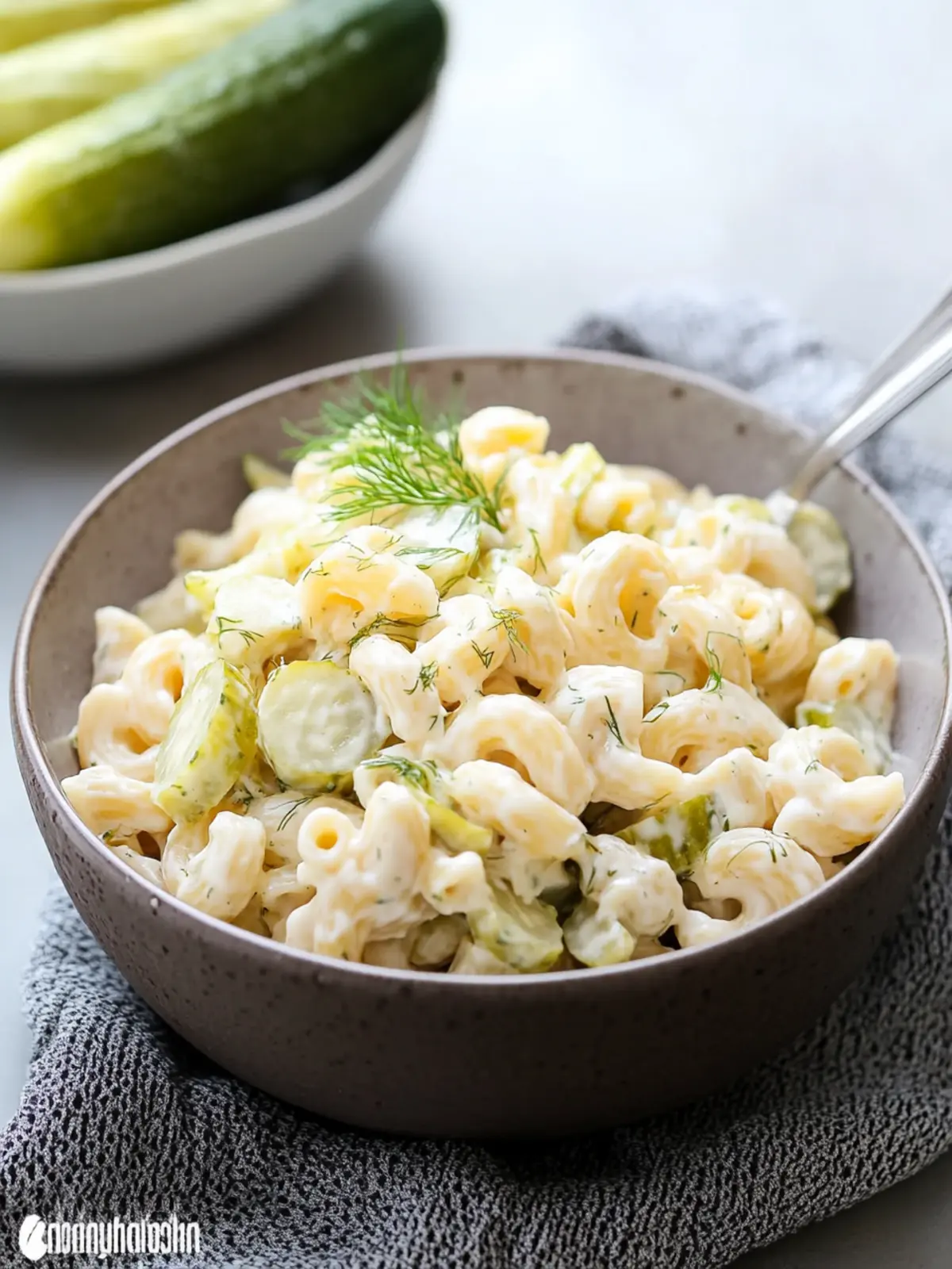 Dill pickle pasta salad recipe