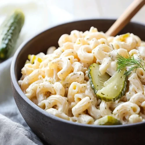 Dill pickle pasta salad recipe