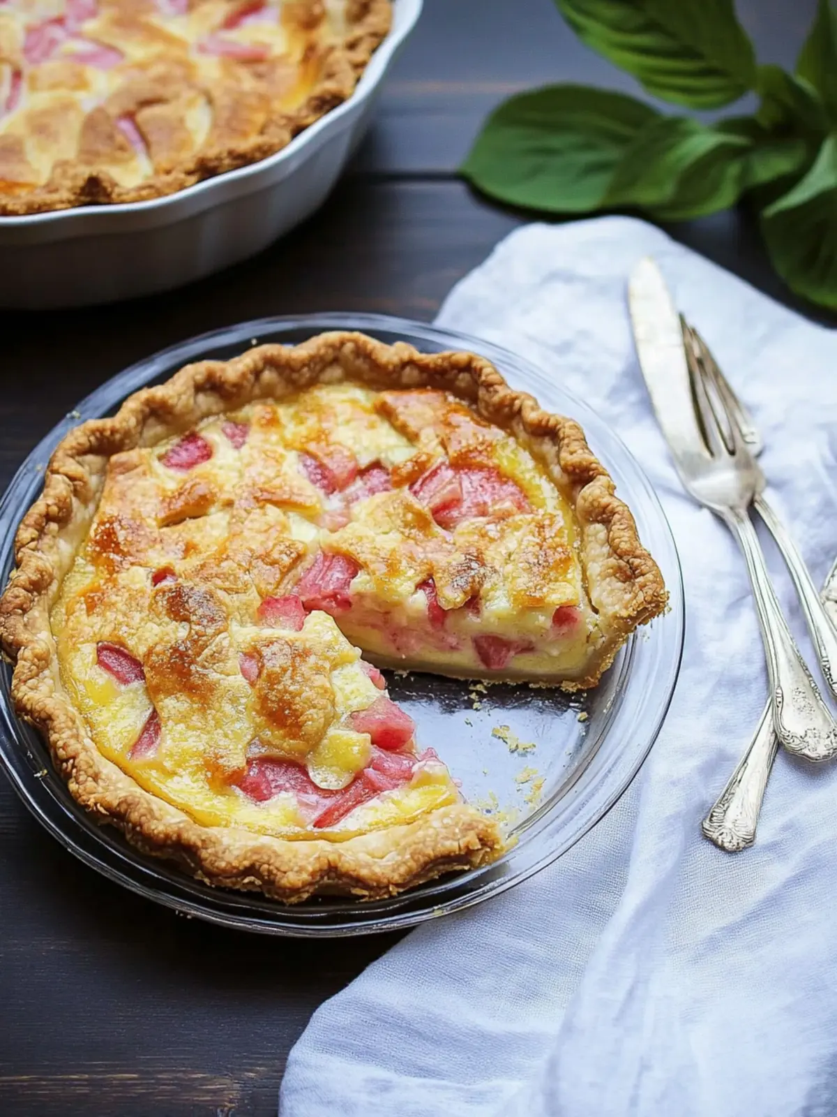 rhubarb custard pie