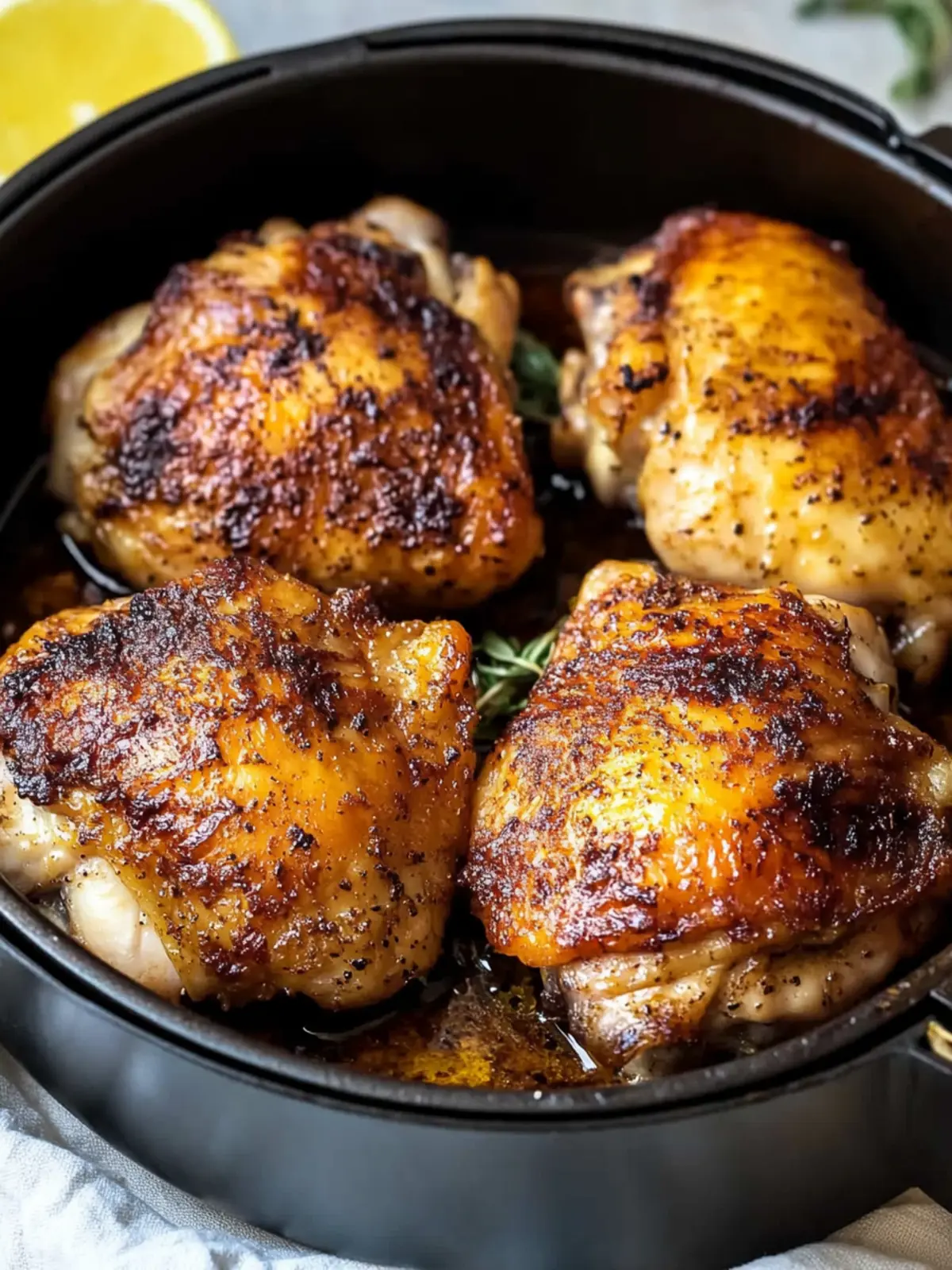 Air fryer chicken thighs recipe