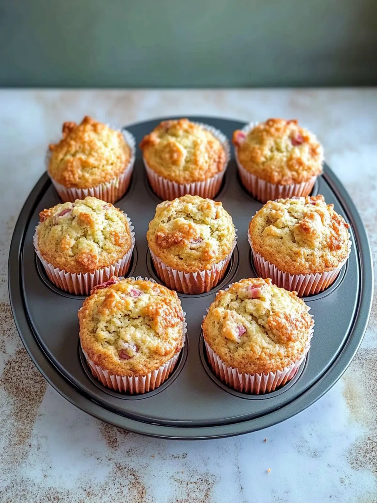 Rhubarb muffins recipe