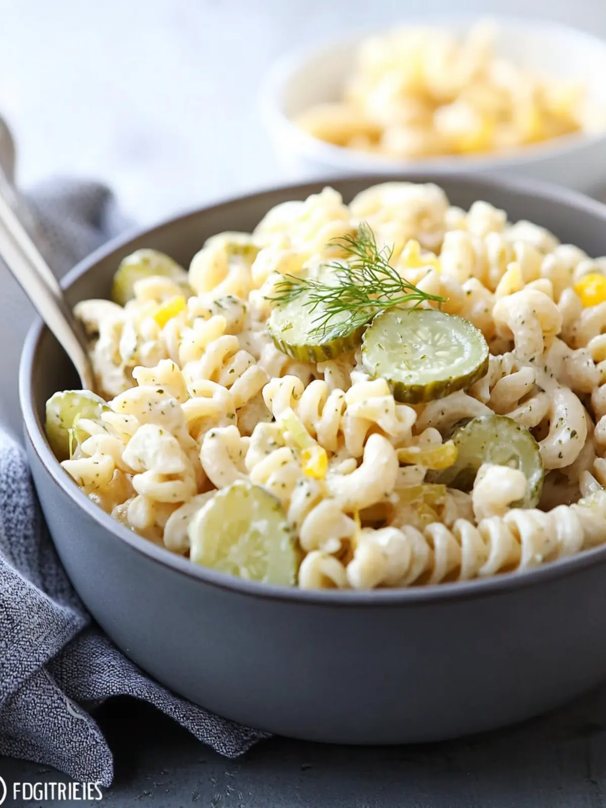 Dill pickle pasta salad recipe