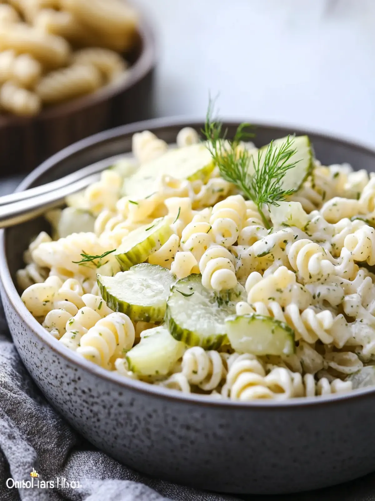 Dill pickle pasta salad recipe