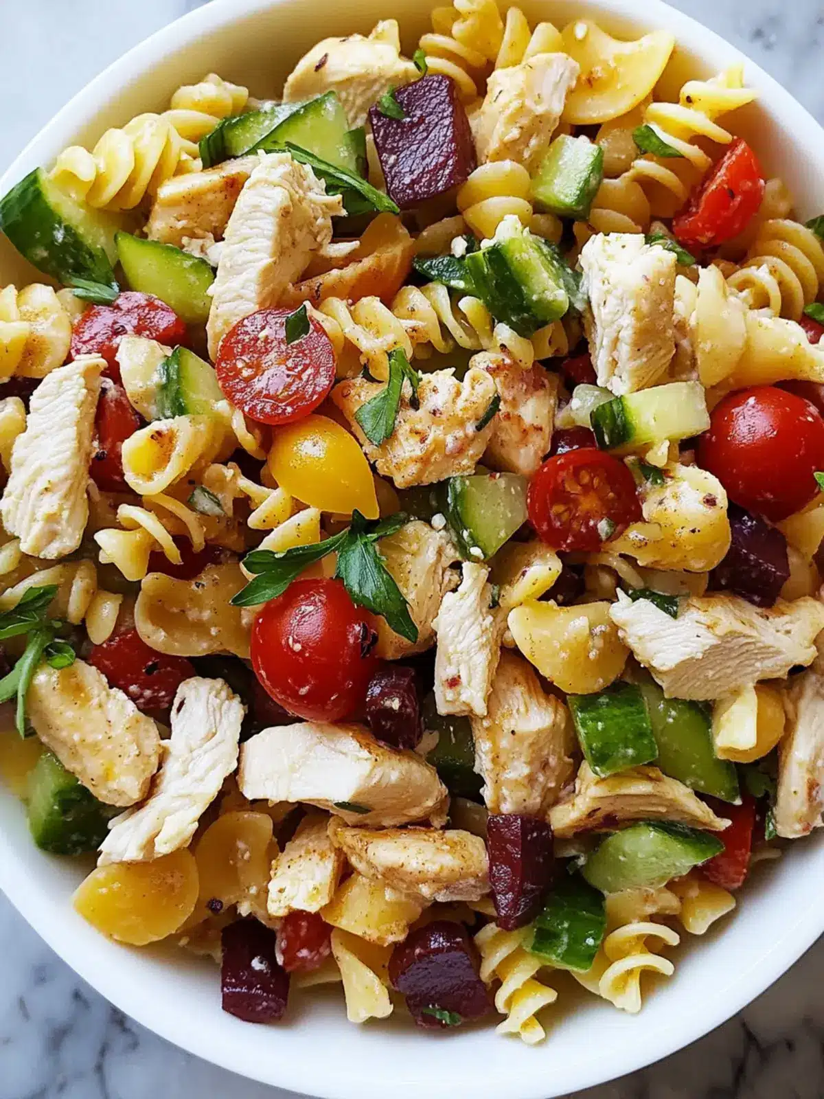 Easy Greek Chicken Pasta Salad Recipe to Brighten Your Day