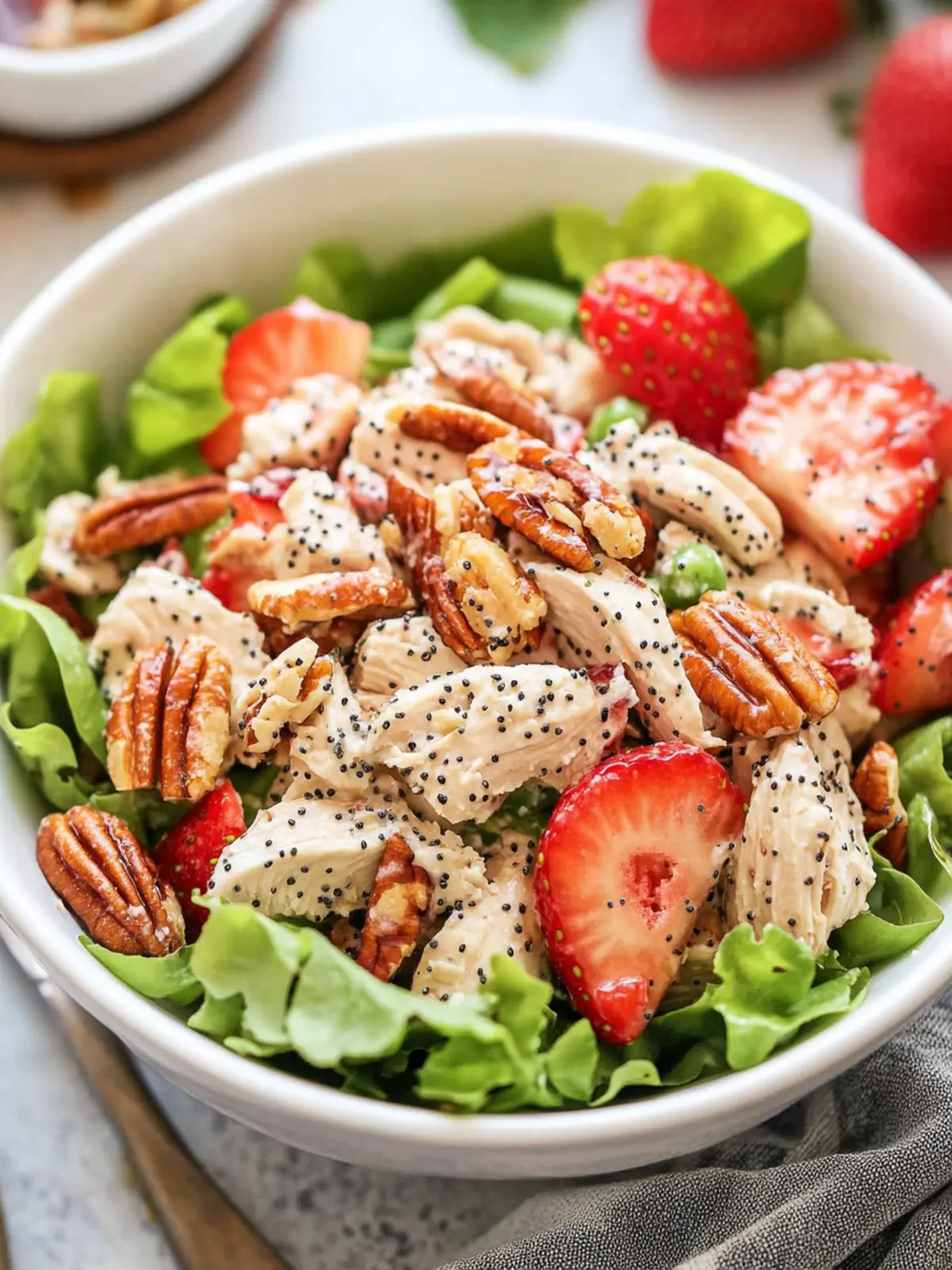 Strawberry Poppy Seed Pecan Chicken Salad