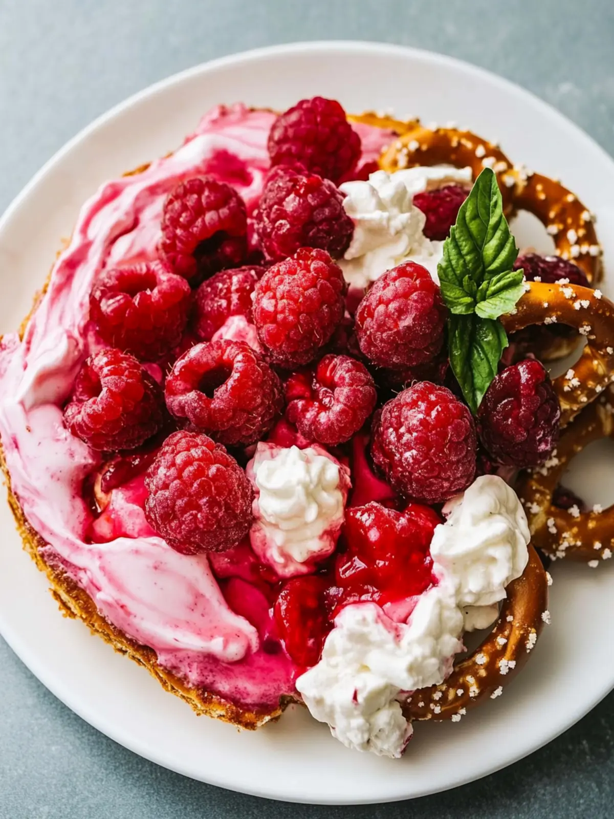 raspberry pretzel salad